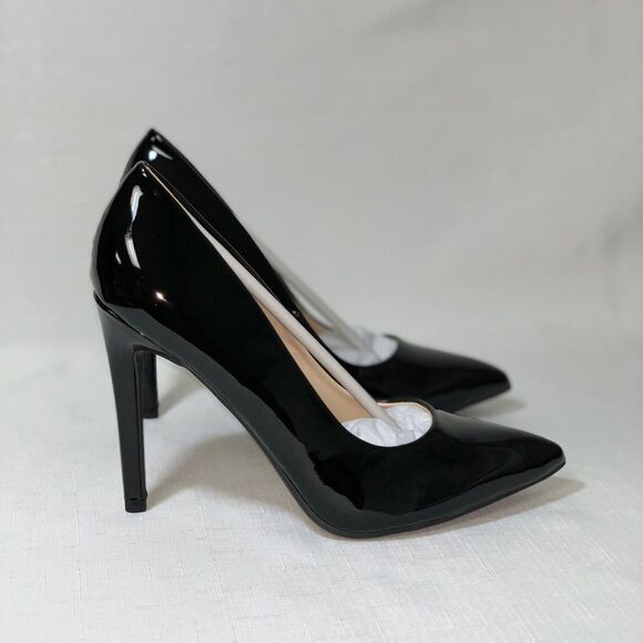 SCHEME High Heel Shoes Women's 8 Black Stiletto Classic Slip On Pointy Toe Pumps - Picture 3 of 10